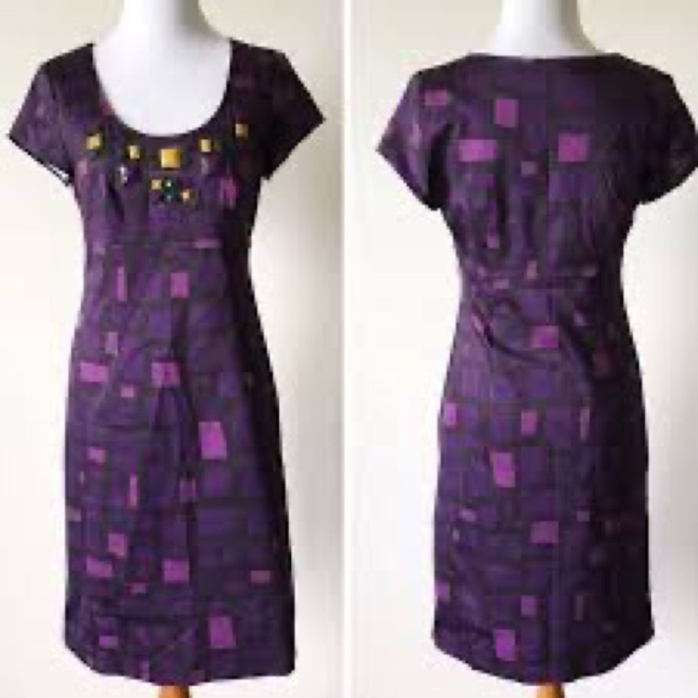 Boden purple embellished dress size 8R
